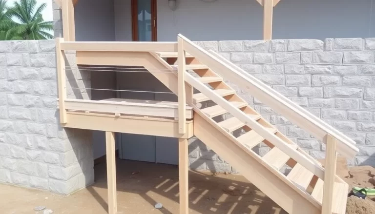 Construcción de escaleras o rampas exteriores