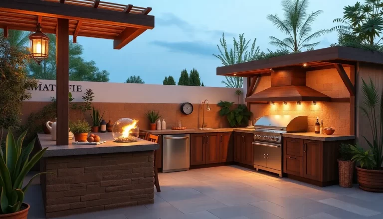 Cocinas exteriores para una experiencia de comedor lujosa