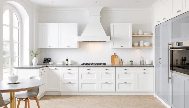Ideas para hermosos gabinetes de cocina blancos