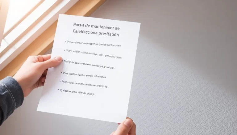 Lista de verificación de mantenimiento para sistemas de calefacción central